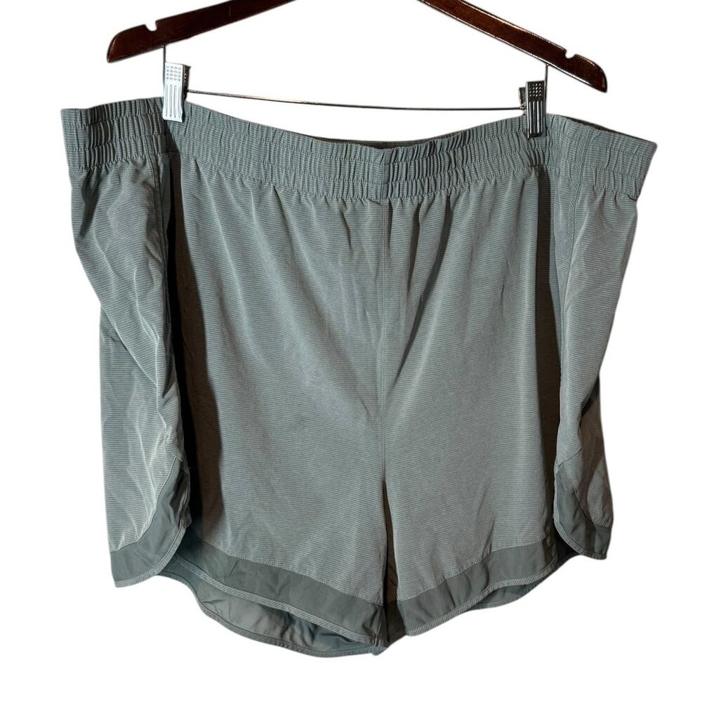 Athleta‎ Mesh Racer Run Short Minimalistic Coast Grey Green 3X Exercise Work OUt - Picture 4 of 8